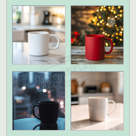 Customizable Mug Scene Prompts for Merch, Mockups, & Product Design – Use with MidJourney or Stable Diffusion